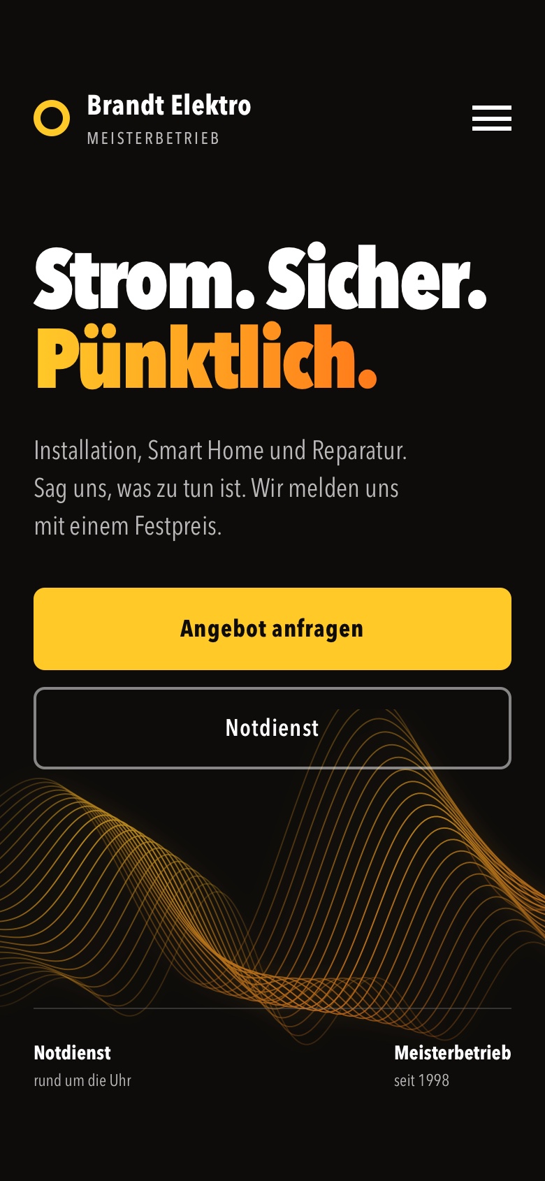Beispiel: dieselbe Website auf dem Handy